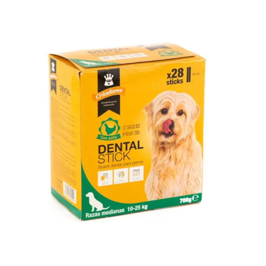 Criadores Dental Stick frango para cães médios