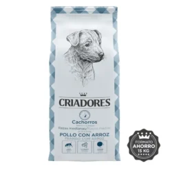 Criadores Frango e Arroz ração cachorros raças médias