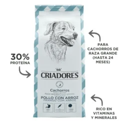 Criadores Frango e Arroz ração para cachorros de raças grandes