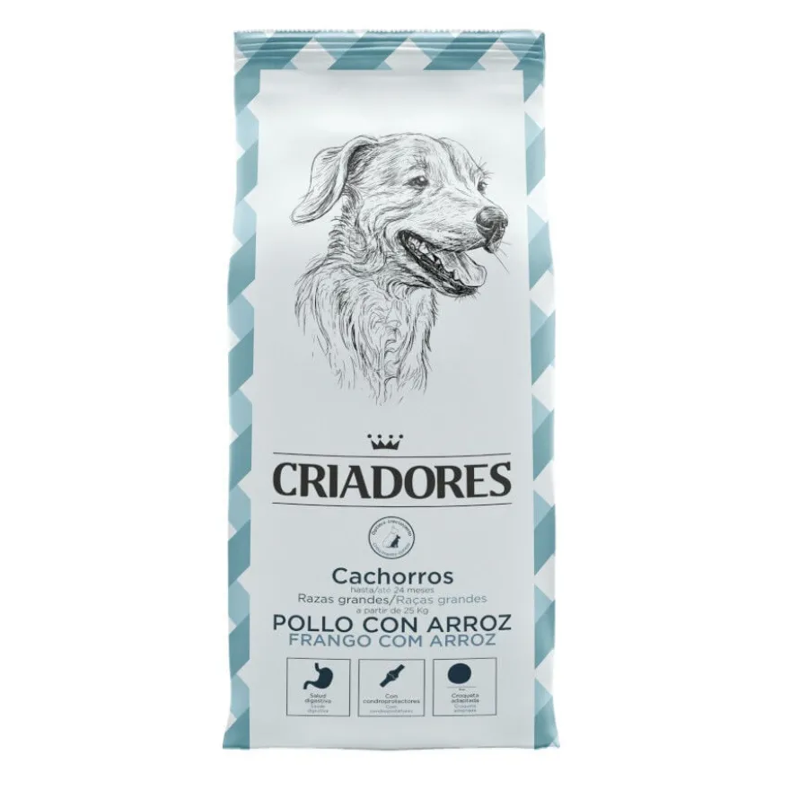 Criadores Frango e Arroz ração para cachorros de raças grandes