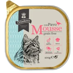 Criadores Grain Free Comida húmida de peru em terrina para gatos