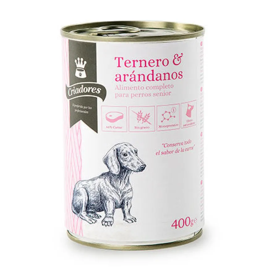 Criadores Senior vitela-mirtilos comida húmida cães