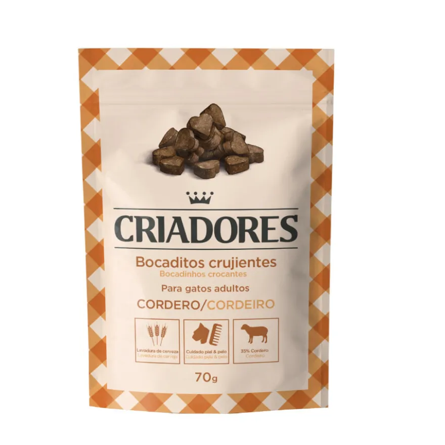 Criadores Snacks Crocantes de Cordeiro para gatos