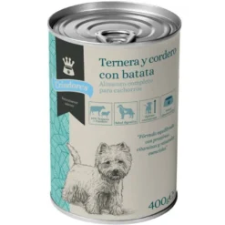 Criadores Vitela e Borrego em lata para cachorros