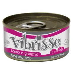 Croci Vibrisse Alimento húmido de atum e caranguejo em lata para gatos