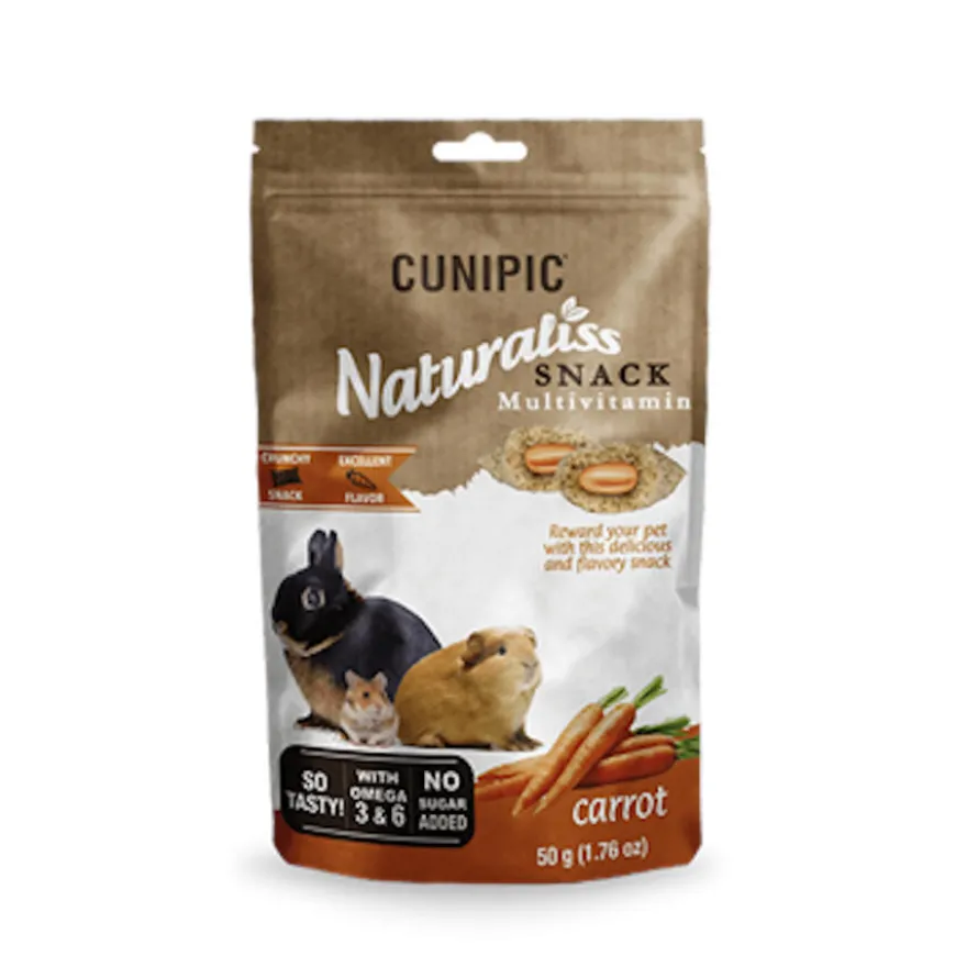 Cunipic Naturaliss Multitivitamin Petiscos de Cenoura para roedores