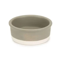 Designed by Lotte Joa Comedouro de Cerâmica Cinza para cães