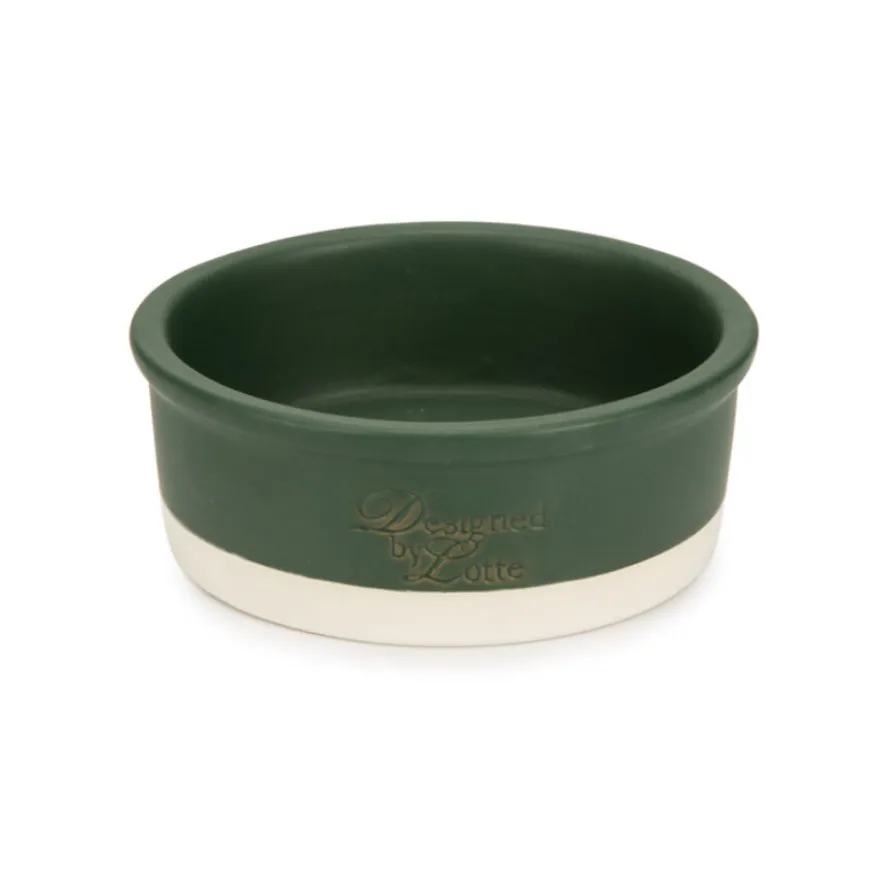 Designed by Lotte Joa Comedouro de Cerâmica Verde para cães
