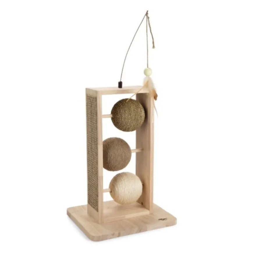Designed by Lotte Lomax Esfera Brinquedo Interativo de Madeira para gatos