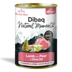 Dibaq Natural Moments Comida Húmida de Borrego com Pera para cães