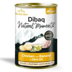 Dibaq Natural Moments Comida Húmida de Frango com Banana para cães