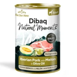 Dibaq Natural Moments Comida Húmida de Porco com Melão para cães
