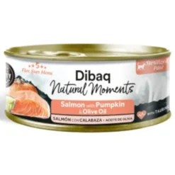 Dibaq Natural Moments Comida Húmida de Salmão com Abóbora para gatos