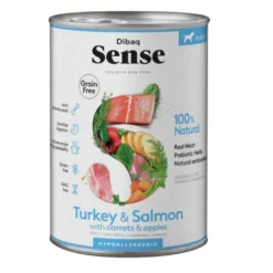 Dibaq Sense Grain Free Puppy Peru & Salmão lata para cães
