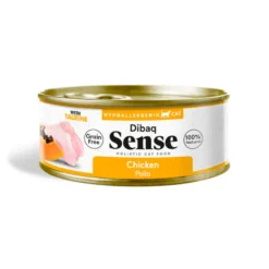 Dibaq Sense Hipoalergênico Frango Sem Grãos com Lata de Mamão para Gatos