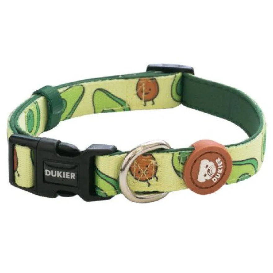 Dukier Avocado Coleira com estampado de abacate para cães