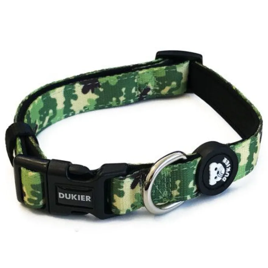 Dukier Camo Coleira com estampado de camuflagem para cães