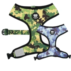 Dukier Camo Peitoral reversível com estampado de camuflagem para cães