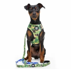 Dukier Camo Peitoral reversível com estampado de camuflagem para cães
