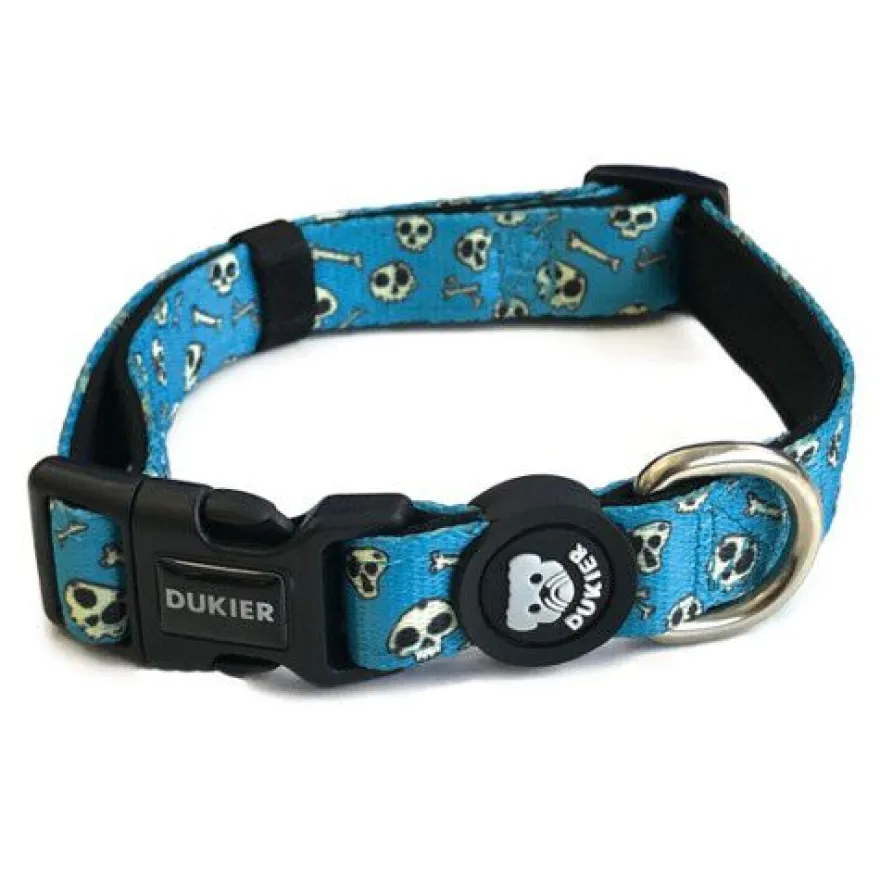 Dukier Coleira com estampado de caveiras para cães