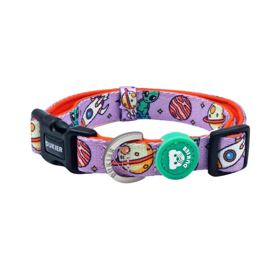 Dukier Coleira Estampada Alien para cães
