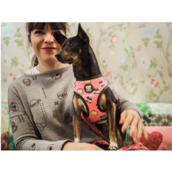 Dukier Dogtella Peitoral reversível com estampado de Nutella para cães