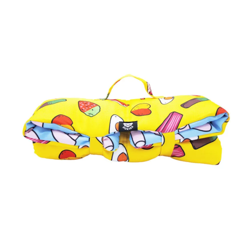 Dukier Manta de viagem com estampado de biscoitos para cães