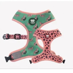 Dukier Peitoral reversível com estampado de leopardo para cães