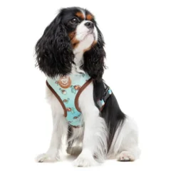 Dukier Peitoral reversível com estampado de tartaruga para cães