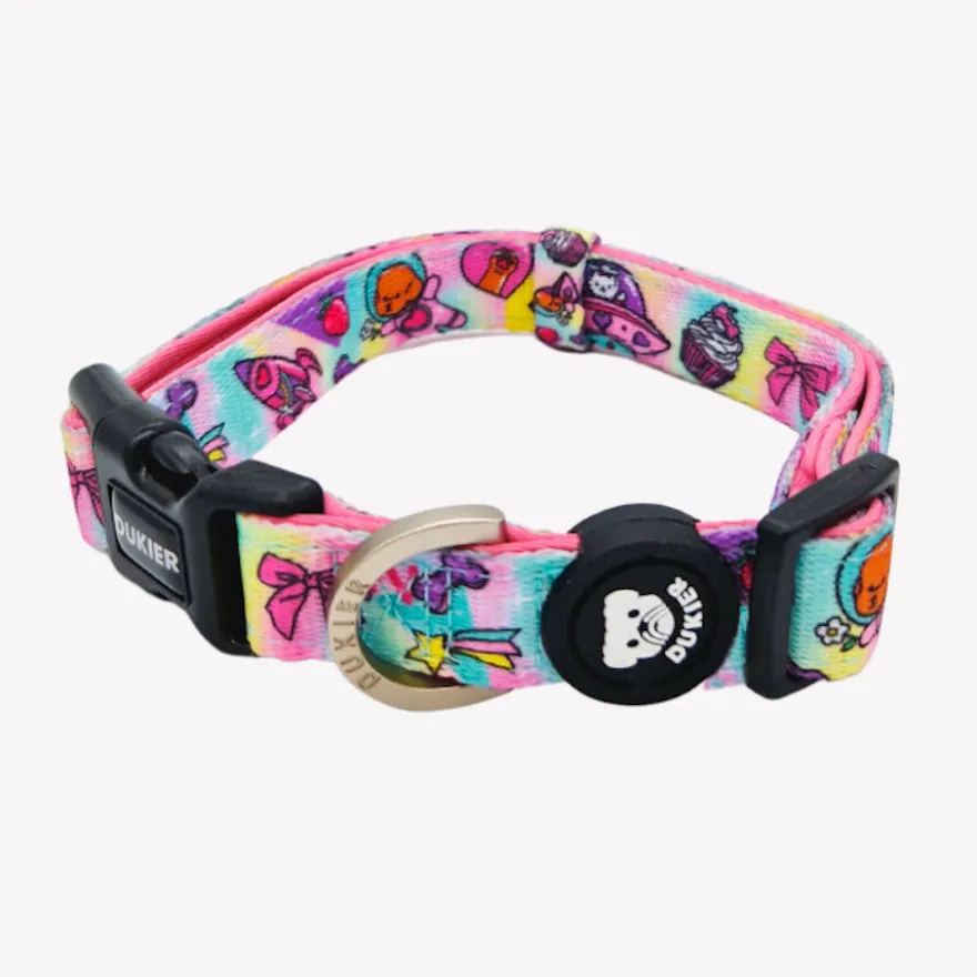 Dukier Pink Galaxy Coleira para cães