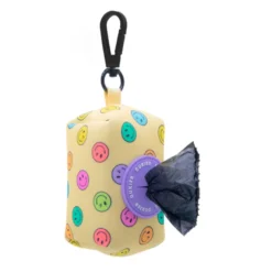 Dukier Smiley Porta-sacos com mosquetão para cães