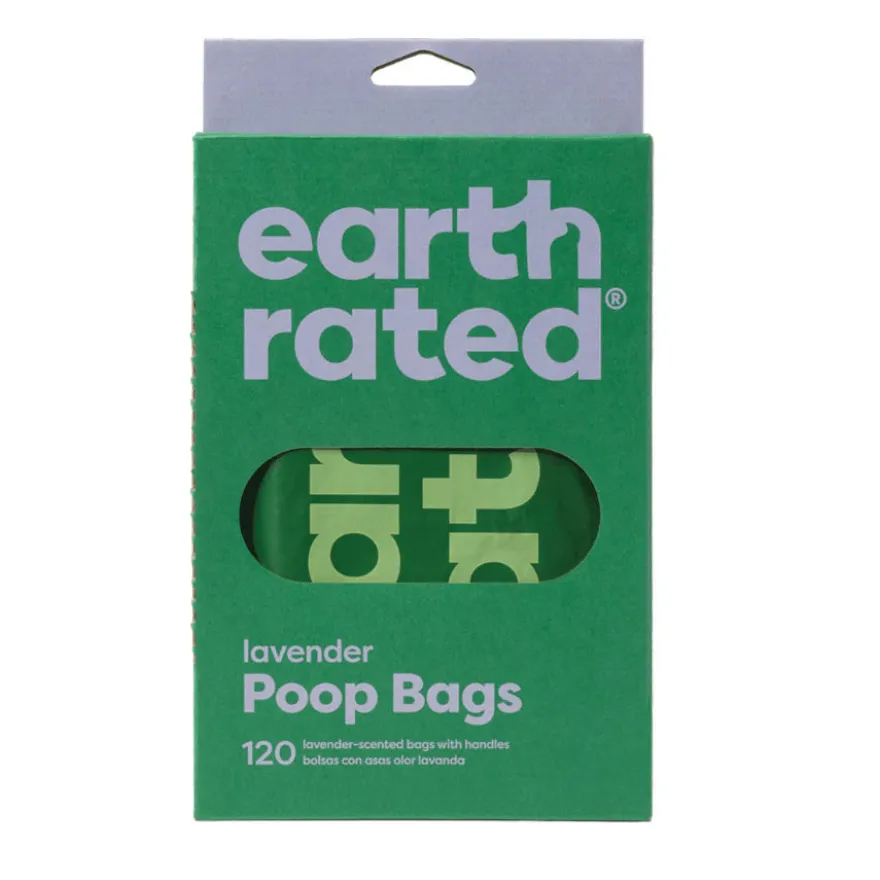 Earth Rated Easy Tie Lavanda Sacos com asas para fezes de cão
