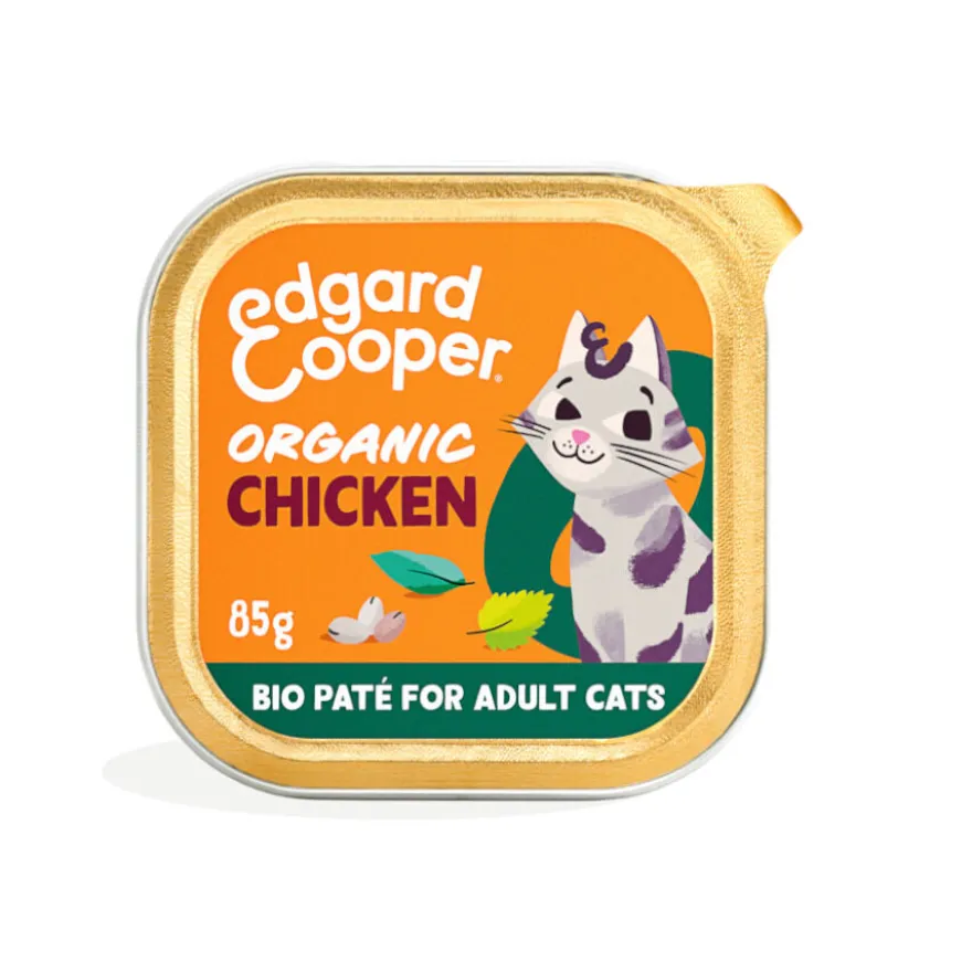 Edgard & Cooper Adult Frango Orgânico em Patê terrina para gatos