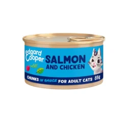 Edgard & Cooper Adult Pedaços de Salmão e Frango com molho em lata para gatos