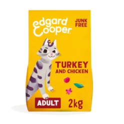 Edgard & Cooper Adult Peru e Frango ração para gatos