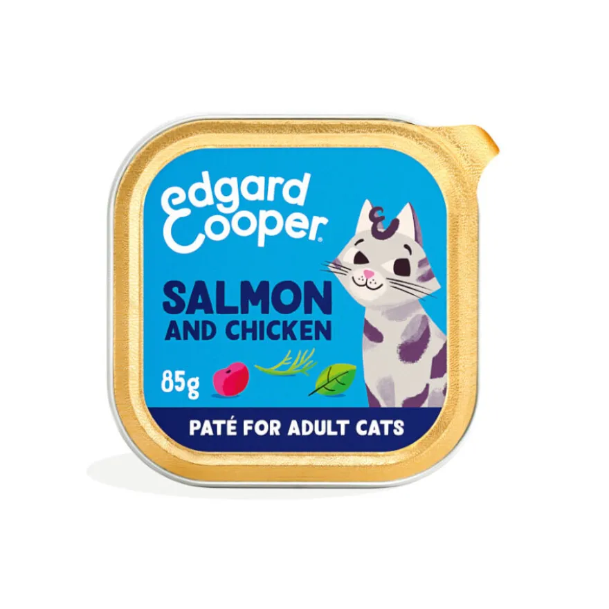 Edgard & Cooper Adult Salmão e Frango em Patê terrina para gatos