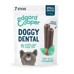 Edgard & Cooper Barras Dentárias de Morango e Hortelã para cães de pequeno porte