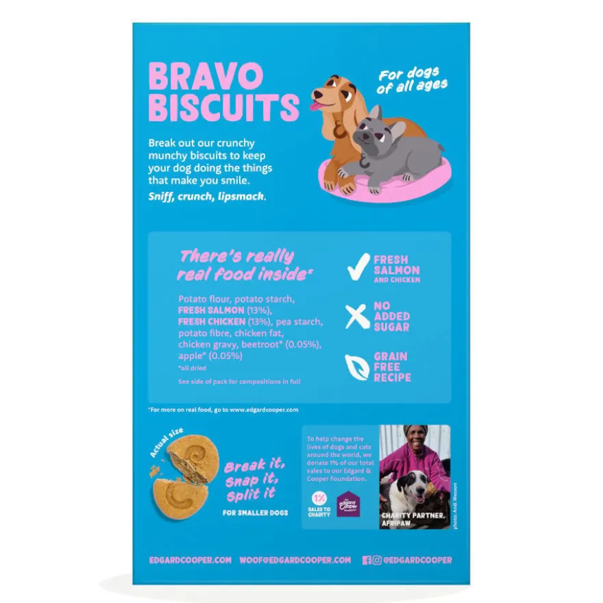 Edgard & Cooper Biscoitos de Salmão e Frango para cães