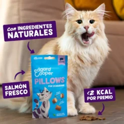 Edgard & Cooper Bocaditos Pillows de salmão para gatos