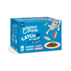 Edgard & Cooper Catch of the day em molho em saquetas para gatos