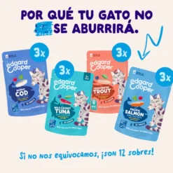 Edgard & Cooper Catch of the day em molho em saquetas para gatos