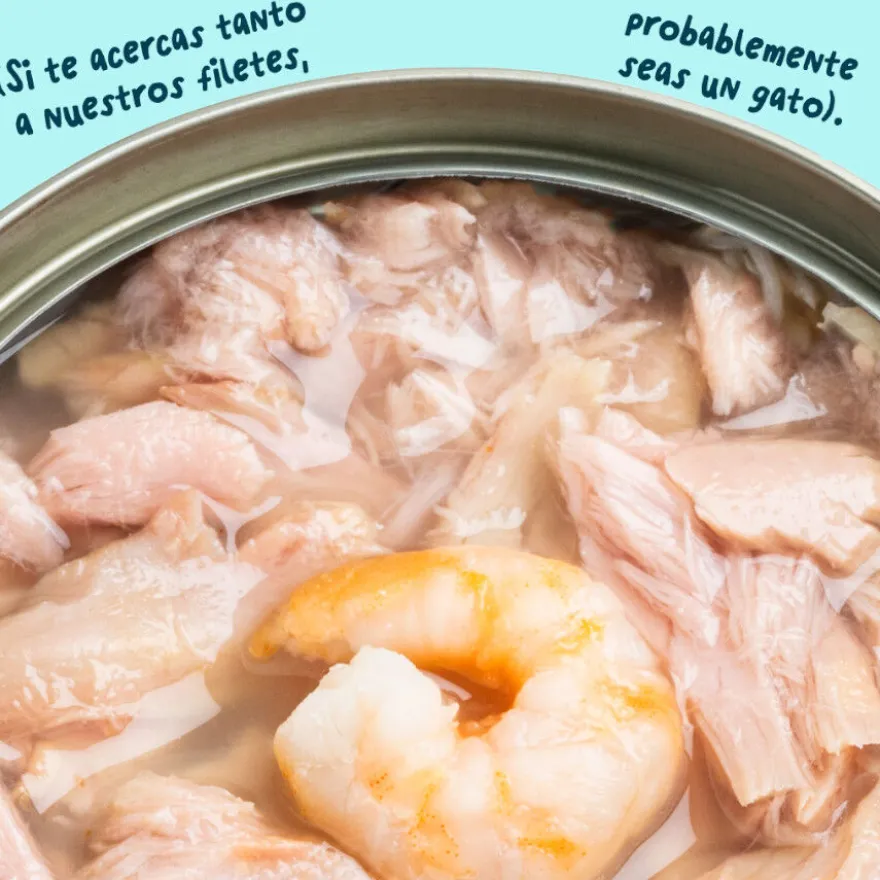 Edgard & Cooper Comida húmida Filetes de Atum e Camarão em Caldo em lata para Gatos