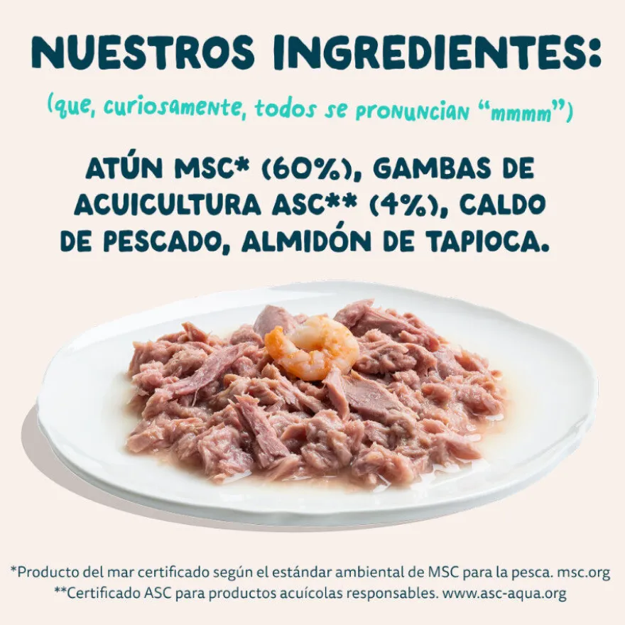 Edgard & Cooper Comida húmida Filetes de Atum e Camarão em Caldo em lata para Gatos