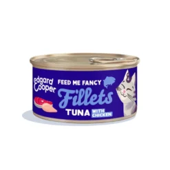 Edgard & Cooper Comida húmida Filetes de Atum e Frango em Caldo em lata para gatos