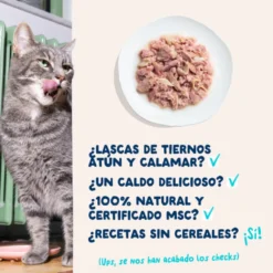Edgard & Cooper Comida húmida Filetes de Atum e Lula em Caldo em lata para gatos