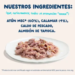 Edgard & Cooper Comida húmida Filetes de Atum e Lula em Caldo em lata para gatos