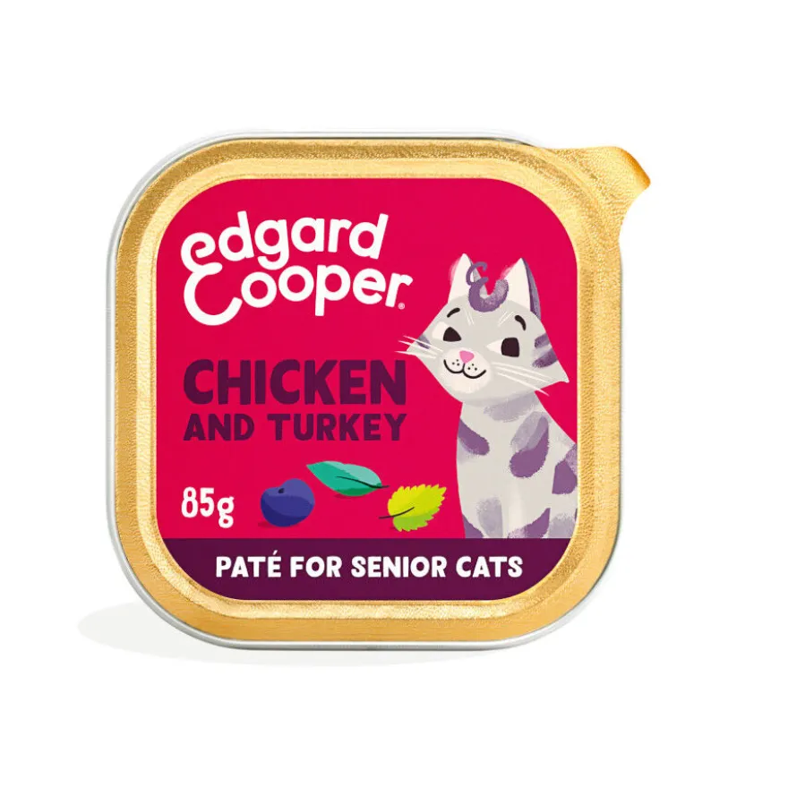 Edgard & Cooper Frango e Peru em Patê terrina para gatos seniores
