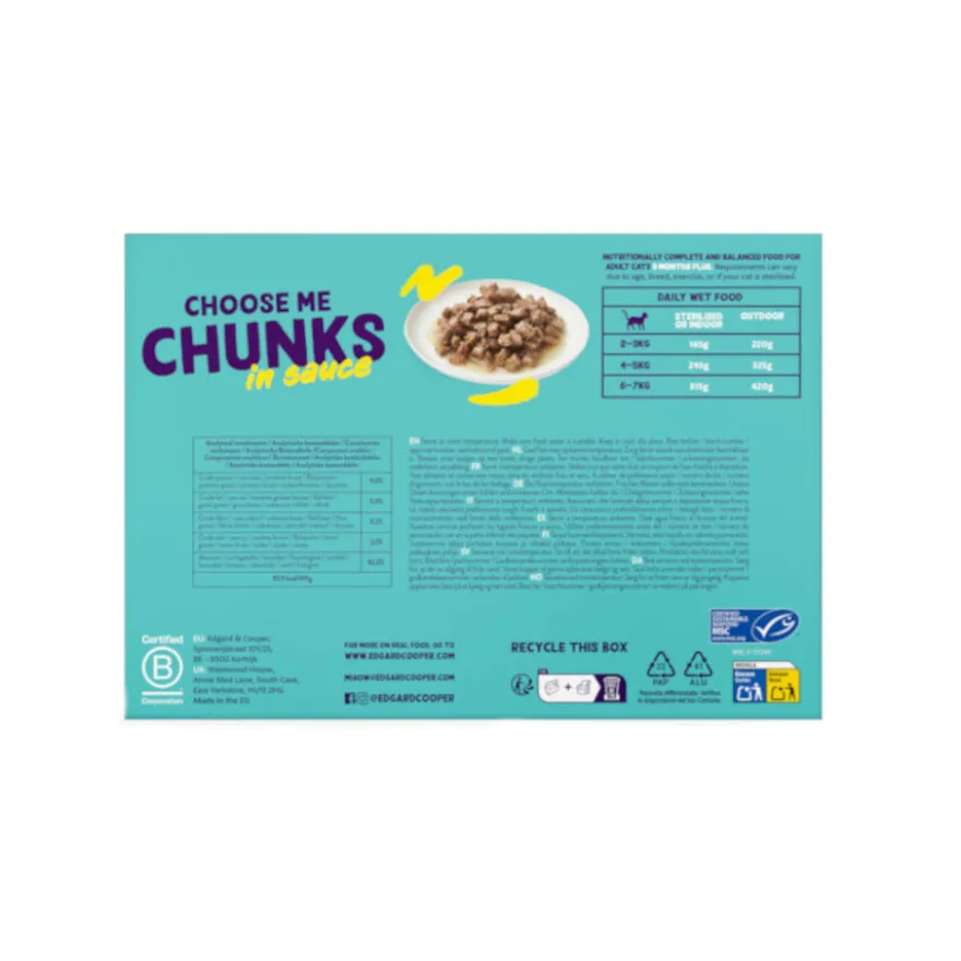 Edgard & Cooper multipack chunks comida para gatos
