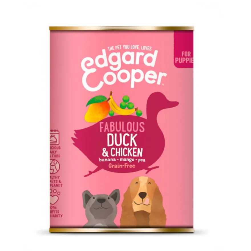Edgard & Cooper Puppy Pato e Fango lata para cães