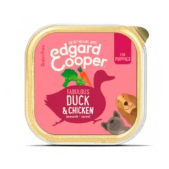 Edgard & Cooper Puppy pato e frango lata para cães